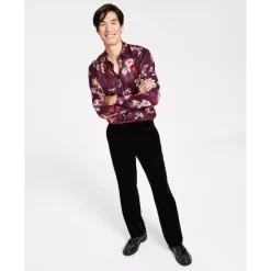 Cheapest 😀 INC International Concepts Men's Owen Slim-Fit Velvet Suit Pants, Created For Macy's Cut Ruby 🌟 -International Concepts Sales unnamed file 1036