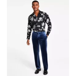 Cheapest 😀 INC International Concepts Men's Owen Slim-Fit Velvet Suit Pants, Created For Macy's Cut Ruby 🌟 -International Concepts Sales unnamed file 1037