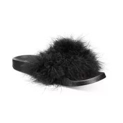 Brand new ❤️ INC International Concepts 👩 Women's Marabou Pool Slides, Created For Macy's Deep Black 🎉 -International Concepts Sales unnamed file 104