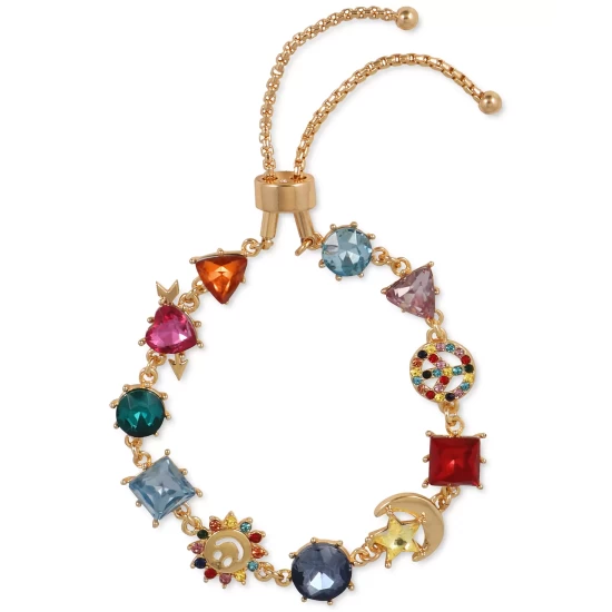 New π― INC International Concepts Gold-Tone Multicolor Crystal & Stone Mixed Charm Slider Bracelet, Created For Macy's π₯ 4 New π― INC International Concepts Gold-Tone Multicolor Crystal & Stone Mixed Charm Slider Bracelet, Created For Macy's π₯ - Image 2