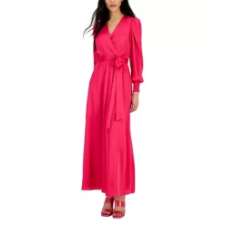 Brand new ✔️ INC International Concepts 👩 Women's Surplice-Neck Smocked-Cuff Maxi 👗 Dress, Created For Macy's Aqua Lake ✨ -International Concepts Sales unnamed file 1105