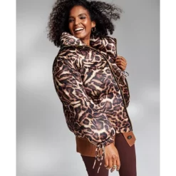 New 👏 INC International Concepts Ade Samuel For INC 👩 Women's Abstract-Print A-Line Button-Front 🧥 Coat, Created For Macy's Ade Abstract 🔔