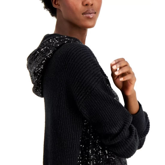 Top 10 ๐ INC International Concepts ๐ฉ Women's Sequin-Front Hoodie, Created For Macy's Deep Black โค๏ธ 7 Top 10 ๐ INC International Concepts ๐ฉ Women's Sequin-Front Hoodie, Created For Macy's Deep Black โค๏ธ - Image 5