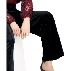 Cheapest 🧨 INC International Concepts 👩 Women's High-Rise Velvet Wide-Leg Pants, Created For Macy's Deep Black 🤩 -International Concepts Sales unnamed file 1257