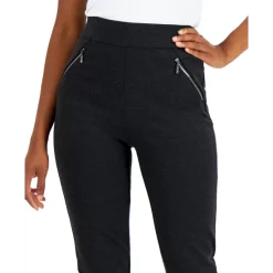 Promo 🎉 INC International Concepts 👩 Women's Zip-Pocket Pants, Created For Macy's Heather Grey 🔥 -International Concepts Sales unnamed file 1273