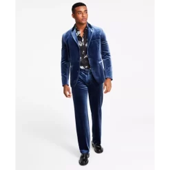 Best Sale ✔️ INC International Concepts Men's Owen Slim-Fit Solid Velvet Suit Jacket, Created For Macy's Cut Ruby ⌛ -International Concepts Sales unnamed file 129
