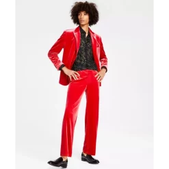 Best Sale ✔️ INC International Concepts Men's Owen Slim-Fit Solid Velvet Suit Jacket, Created For Macy's Cut Ruby ⌛ -International Concepts Sales unnamed file 130