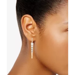 Best Pirce 👍 INC International Concepts Gold-Tone Graduated Crystal C-Hoop Earrings, Created For Macy's ❤️ -International Concepts Sales unnamed file 1308
