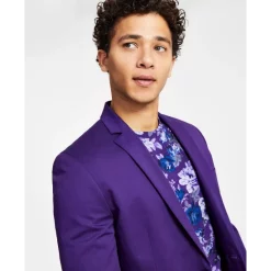 Top 10 💯 INC International Concepts Men's Rick Slim-Fit Solid Three-Pocket Blazer, Created For Macy's Deep Purple 🔔 -International Concepts Sales unnamed file 131
