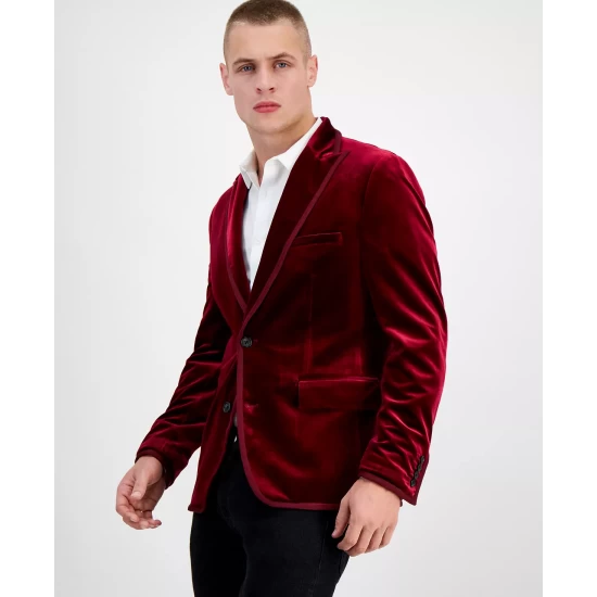 Brand new ๐งจ INC International Concepts Men's Anthony Slim-Fit Velvet Blazer, Created For Macy's Rain Forest ๐งจ 7 Brand new ๐งจ INC International Concepts Men's Anthony Slim-Fit Velvet Blazer, Created For Macy's Rain Forest ๐งจ - Image 5