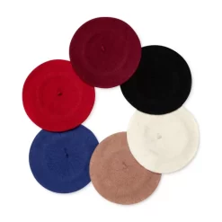 Brand new 🔔 INC International Concepts 👩 Women's Solid Beret Hat, Created By Macy's Wine ✔️ -International Concepts Sales unnamed file 1361