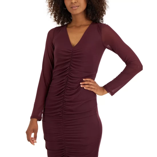 Deals โ INC International Concepts ๐ฉ Women's V-Neck Ruched Mesh ๐ Dress, Created For Macy's Port ๐ 7 Deals โ INC International Concepts ๐ฉ Women's V-Neck Ruched Mesh ๐ Dress, Created For Macy's Port ๐ - Image 5