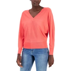 Deals 💯 INC International Concepts 👩 Women's V-Neck Sweater, Created For Macy's Pale Mauve ⌛ -International Concepts Sales unnamed file 138