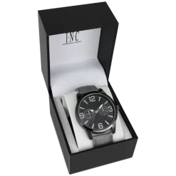 Hot Sale 👏 INC International Concepts 👩 Women's Gray Canvas Strap ⌚ Watch 45mm, Created For Macy's 🎉 -International Concepts Sales unnamed file 1385