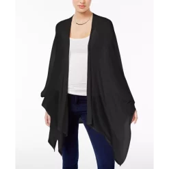 Best Pirce ✔️ INC International Concepts 👩 Women's Cold-Shoulder Cable-Sleeve Sweater, Created For Macy's Deep Black 😀