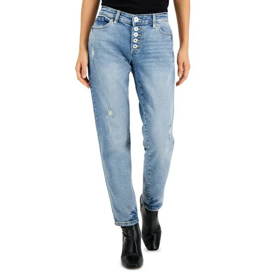 Best Sale โ๏ธ INC International Concepts Petite Mid-Rise Distressed Button-Fly ๐ Jeans, Created For Macy's Medium Indigo ๐ 3 Best Sale โ๏ธ INC International Concepts Petite Mid-Rise Distressed Button-Fly ๐ Jeans, Created For Macy's Medium Indigo ๐
