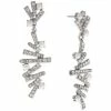 Outlet ❤️ INC International Concepts Silver-Tone Pavé & Imitation Pearl Stick Drop Earrings, Created For Macy's Crystal 😍 -International Concepts Sales unnamed file 1446
