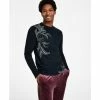 Buy 😀 INC International Concepts Men's Jordan Classic-Fit Long-Sleeve Drawn Leaf Print T-Shirt, Created For Macy's Deep Black ✔️ -International Concepts Sales unnamed file 1454