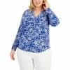 Hot Sale 🎁 INC International Concepts Plus Size Zip-Pocket Top, Created For Macy's Dharma Dye 🔥 -International Concepts Sales unnamed file 1477