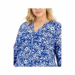 Hot Sale 🎁 INC International Concepts Plus Size Zip-Pocket Top, Created For Macy's Dharma Dye 🔥 -International Concepts Sales unnamed file 1479