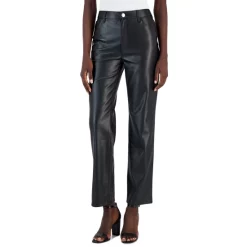 Wholesale 🤩 INC International Concepts 👩 Women's Faux-Leather Straight-Leg Pants, Created For Macy's Deep Black 👍 -International Concepts Sales unnamed file 150
