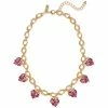 Hot Sale 🧨 INC International Concepts Gold-Tone Mixed Stone Shaky Heart Statement Necklace, 17 + 3 Extender, Created For Macy's Multi 🔔 -International Concepts Sales unnamed file 1501