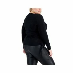 Best reviews of ✨ INC International Concepts Plus Size Side-Ruched Top, Created For Macy's Deep Black ⌛ -International Concepts Sales unnamed file 1503