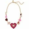 Promo 🌟 INC International Concepts Gold-Tone Mixed Stone & Bead Heart Statement Necklace, 17 + 3 Extender, Created For Macy's Multi ⭐ -International Concepts Sales unnamed file 1505