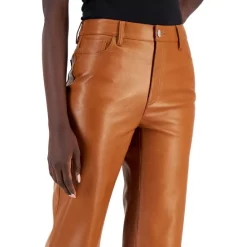 Wholesale 🤩 INC International Concepts 👩 Women's Faux-Leather Straight-Leg Pants, Created For Macy's Deep Black 👍 -International Concepts Sales unnamed file 151