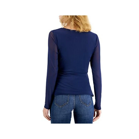 Buy โ INC International Concepts ๐ฉ Women's Ruched-Center V-Neck Top, Created For Macy's Indigo Sea ๐ 4 Buy โ INC International Concepts ๐ฉ Women's Ruched-Center V-Neck Top, Created For Macy's Indigo Sea ๐ - Image 2