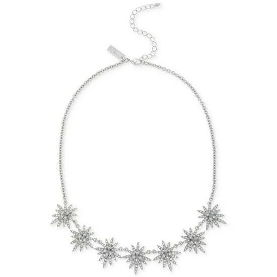 Cheapest 🎁 INC International Concepts Silver-Tone Pavé Star Statement Necklace, 17 + 3 Extender, Created For Macy's ❤️ 3 Cheapest 🎁 INC International Concepts Silver-Tone Pavé Star Statement Necklace, 17 + 3 Extender, Created For Macy's ❤️