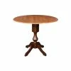 Flash Sale 🛒 International Concepts International Concept 42 Round Dual Drop Leaf Pedestal Table Black Cherry 🎁