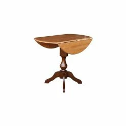 Flash Sale 🛒 International Concepts International Concept 42 Round Dual Drop Leaf Pedestal Table Black Cherry 🎁 -International Concepts Sales unnamed file 1563