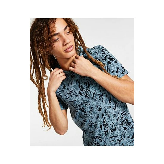 Best reviews of ⌛ INC International Concepts I.N.C. International Concepts® Men's Abstract-Print Hooded T-Shirt, Created For Macy's Goblin Blue 🥰 5 Best reviews of ⌛ INC International Concepts I.N.C. International Concepts® Men's Abstract-Print Hooded T-Shirt, Created For Macy's Goblin Blue 🥰 - Image 3