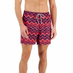 Wholesale 💯 INC International Concepts Men's Wave-Print Swim Shorts, Created For Macy's Navy Bud 👍