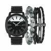 Coupon 🥰 INC International Concepts Men's Black-Tone Bracelet ⌚ Watch 49mm Gift Set, Created For Macy's 🌟 -International Concepts Sales unnamed file 1645