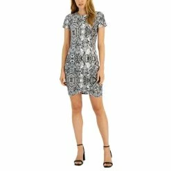 Outlet 👍 INC International Concepts 👩 Women's Printed Bodycon Mini 👗 Dress, Created For Macy's Painted Desert ⭐