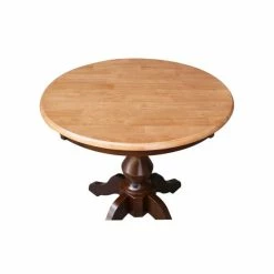 Promo 🛒 International Concepts 30 Round Top Pedestal Table- 28.9H Light Brown ✔️ -International Concepts Sales unnamed file 1679