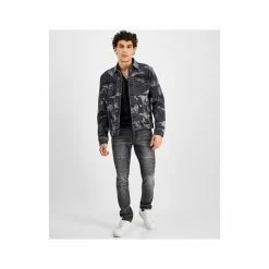 Brand new ⭐ INC International Concepts Men's Tie Dye Denim Trucker Jacket, Created For Macy's Black Wash 🥰 -International Concepts Sales unnamed file 1702