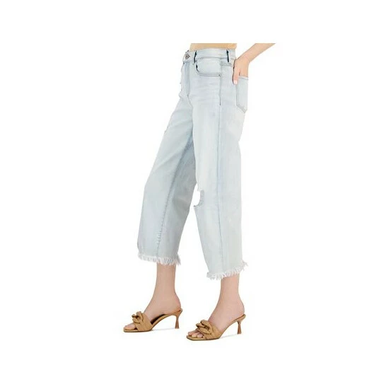 Best Pirce ๐ INC International Concepts ๐ฉ Women's High Rise Ripped Cropped Wide-Leg ๐ Jeans, Created For Macy's Light Indigo ๐ 5 Best Pirce ๐ INC International Concepts ๐ฉ Women's High Rise Ripped Cropped Wide-Leg ๐ Jeans, Created For Macy's Light Indigo ๐ - Image 3