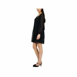 Discount ⭐ INC International Concepts 👩 Women's Long-Sleeve Shift 👗 Dress, Created For Macy's Black 🎁 -International Concepts Sales unnamed file 1734