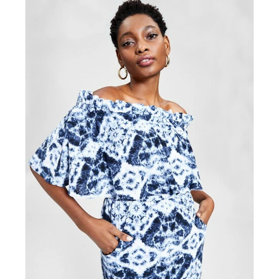Buy ๐ INC International Concepts ๐ฉ Women's Cotton Tie-Dyed ๐ Dress, Created For Macy's Dia Dye Cm ๐ฏ 6 Buy ๐ INC International Concepts ๐ฉ Women's Cotton Tie-Dyed ๐ Dress, Created For Macy's Dia Dye Cm ๐ฏ - Image 4