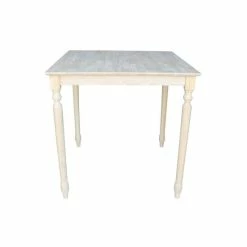 Flash Sale 🔔 International Concepts Solid Wood Top Table - Turned Legs No Color 🥰