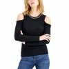Hot Sale ❤️ INC International Concepts 👩 Women's Ribbed Cold-Shoulder Chain Top, Created For Macy's Costa Green 😍 -International Concepts Sales unnamed file 1806