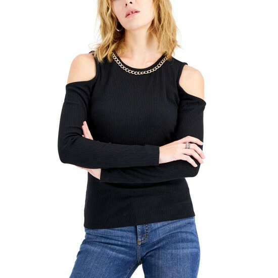 Hot Sale โค๏ธ INC International Concepts ๐ฉ Women's Ribbed Cold-Shoulder Chain Top, Created For Macy's Costa Green ๐ 3 Hot Sale โค๏ธ INC International Concepts ๐ฉ Women's Ribbed Cold-Shoulder Chain Top, Created For Macy's Costa Green ๐