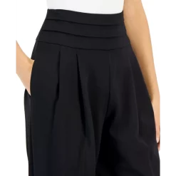 New 🥰 INC International Concepts 👩 Women's Pleated-Waist Tapered Pants, Created For Macy's Deep Black 🎁 -International Concepts Sales unnamed file 181