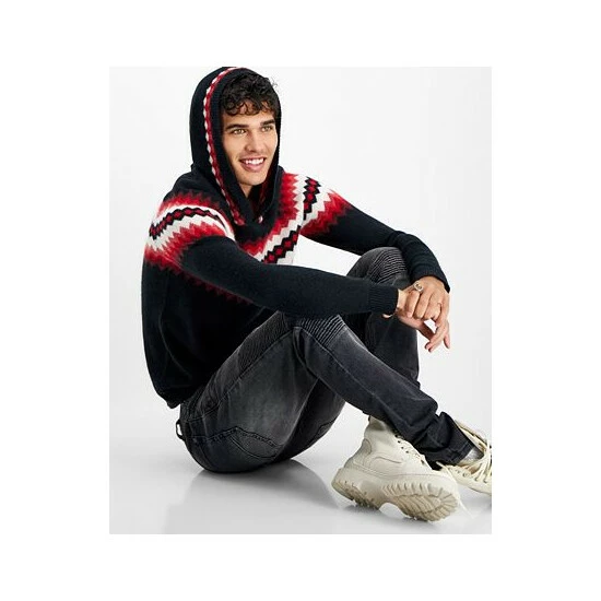 Best reviews of π INC International Concepts Men's Cashmere Geo-Stripe Hoodie, Created For Macy's Deep Black β 5 Best reviews of π INC International Concepts Men's Cashmere Geo-Stripe Hoodie, Created For Macy's Deep Black β - Image 3