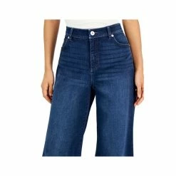 Flash Sale 🎁 INC International Concepts Petite High-Rise Wide-Leg 👖 Jeans, Created For Macy's Dark Indigo 🥰 -International Concepts Sales unnamed file 1836
