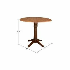 Cheapest 🧨 International Concepts International Concept 42 Round Dual Drop Leaf Pedestal Table Black Cherry 🛒 -International Concepts Sales unnamed file 1850