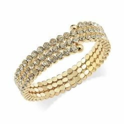 Best Pirce ๐ INC International Concepts Gold-Tone Crystal Coil Bracelet, Created For Macy's ๐ฏ